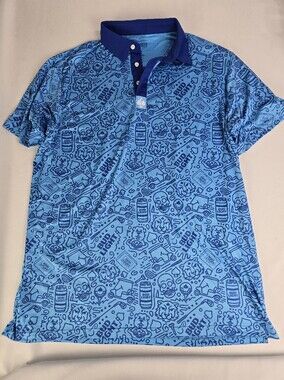 Pins & Aces Golf Co. Bud Light Beer Polo Shirt Size XL